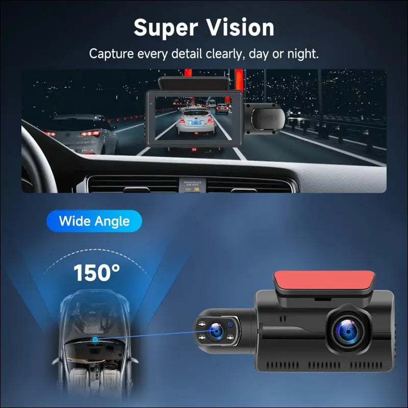 Dash Cam Car Front Indoor, Hodozzy 1440P Dual Dash Cam with Night Vision, 360° Dash Cam for Car with Loop Recording, Motion Detection, 24h Parking Monitoring, 3 Inch IPS Screen...