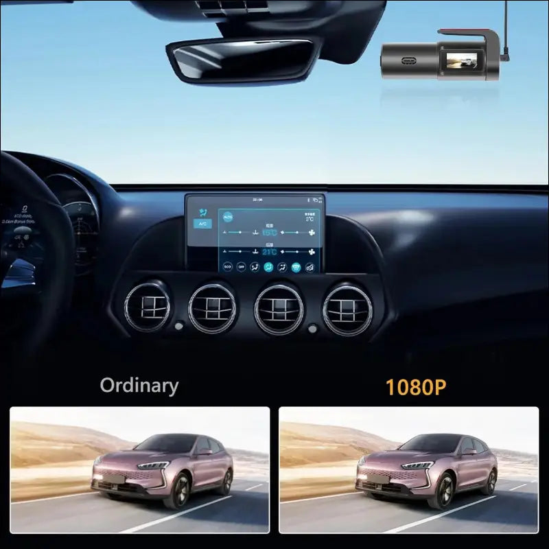 Dash Cam Car Front Rear WiFi, 1080P Full HD Dashcam Car Camera, Mini Front Dash Camera for Cars, Car Camera Dash with Night Vision, App Control, Parking Monitoring, Loop Recording