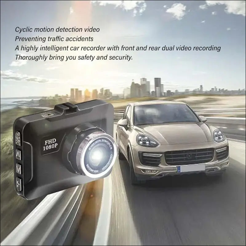 Dash Cam HD 1080P DVR Car Recorder Dash Cam with 2.2 Inch LCD Display, Night Vision, Gravity Detection, Loop, Motion Detection, for Outdoor Travel