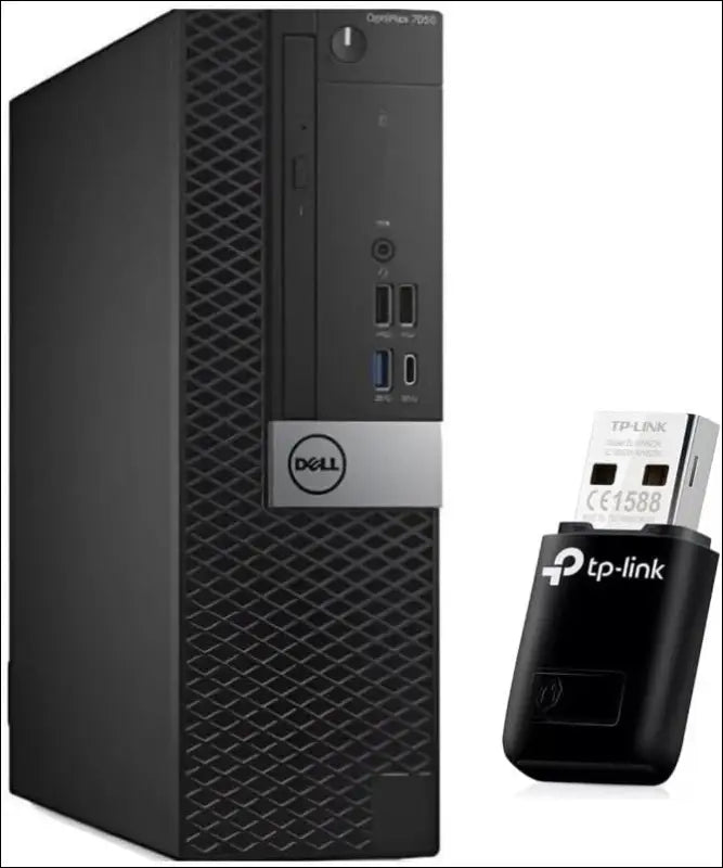 Dell OptiPlex 7050 Intel i7-7700 16GB 256GB W11 SFF Desktop with TL-WN823N N300 Wireless Mini USB Adapter (Renewed)
