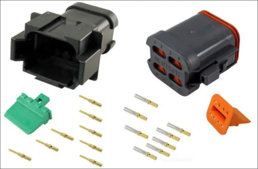Deutsch DT8-4-CAT 8 Way CAT Spec Connector Kit with Gold Contacts