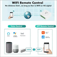 DEWIN WLAN Switch, WiFi Switch, Smart Switch, Mini Light Switch, 2-Way Control, Work, Suitable for Tuya Smart Life, Alexa 16A