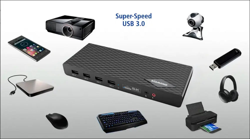 Diamond Multimedia (DS6950) Ultra Dock 5K/4K USB Type-C Type-A Docking Station and Compatible with Thunderbolt 3