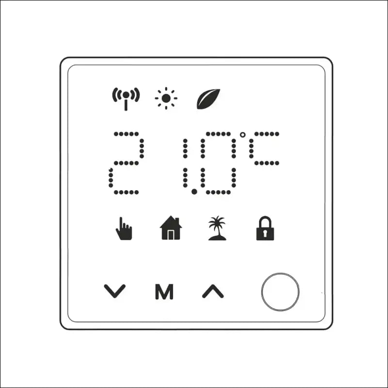 Digital Thermostat for Heating - Room Thermostat Smart WiFi Tuya App & Voice Control, Heating & Cooling Function, 8 Programmes, Compatible with Alexa & Google Assistant