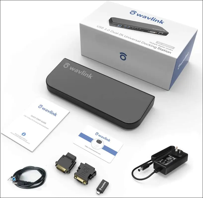DisplayLink Universal Laptop Docking Station, USB 3.0/C Dual Video Monitor Supports HDMI/DVI/VGA to 2048 × 1152, Gigabit Ethernet, Audio Output/Inpu to 6 USB Ports for Laptop/Ultrabook/PCs