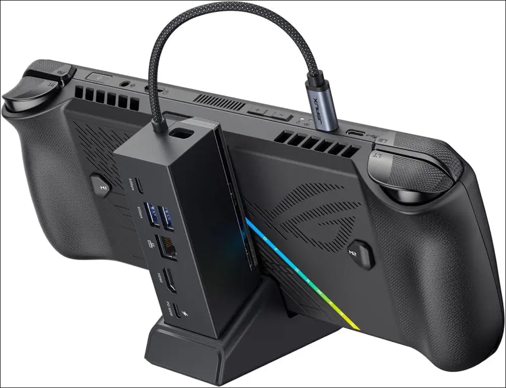 Docking Station for ROG Ally X/ROG Ally/Steam Deck/Legion Go, 6-in-1 ROG Ally X Dock with HDMI 4K@120Hz, Gigabit Ethernet, Dual USB-A 3.2 Gen 1, USB-C 3.2 Gen 1 and PD 100W Charging - HB0609