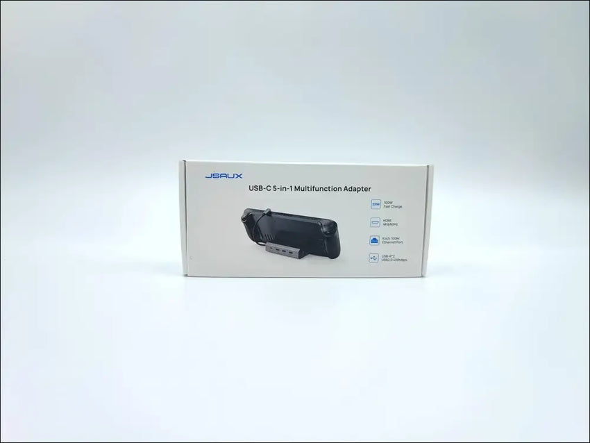 Docking Station for Steam Deck OLED 2023/ROG Ally/Legion Go, 5-in-1 Steam Deck Dock with HDMI 2.0 4K@60Hz, 100Mbps Ethernet, Dual USB-A 2.0 and 100W USB-C Charging Port, Rog Ally Dock -HB0602