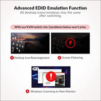 Docking Station (with KVM Switch) for Laptop & Desktop | 100W Charging, 4K@60Hz Dual Monitor HDMI, Fast Switcher for 2 Computers, 1G Ethernet, EDID Support, 3xUSB 3.0, USB-C, SD, 3.5mm AUX Audio