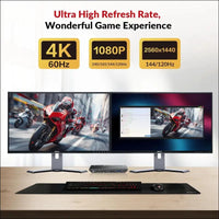 Docking Station (with KVM Switch) for Laptop & Desktop | 100W Charging, 4K@60Hz Dual Monitor HDMI, Fast Switcher for 2 Computers, 1G Ethernet, EDID Support, 3xUSB 3.0, USB-C, SD, 3.5mm AUX Audio