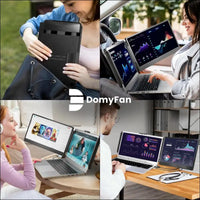 domyfan 14" Laptop Monitor Extender, FHD 1080P IPS Dual Laptop Screen Extender, HDMI/USB-A/Type-C Plug and Play for Windows, Mac, Chrome, Android, Xbox, Switch, PS5, Work with...