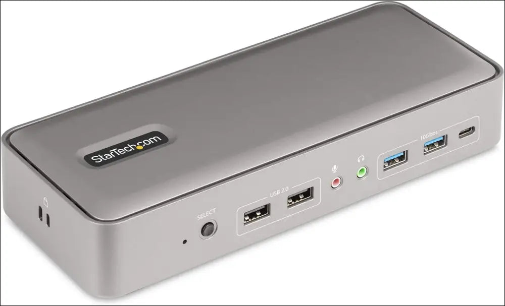 Dual-Laptop USB-C KVM Docking Station, Dual Monitor 4K 60Hz DisplayPort, 5-Port USB Hub, GbE, 90W/45W Power Delivery, Windows/Mac