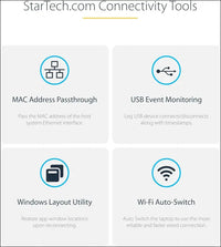 Dual-Laptop USB-C KVM Docking Station, Dual Monitor 4K 60Hz DisplayPort, 5-Port USB Hub, GbE, 90W/45W Power Delivery, Windows/Mac
