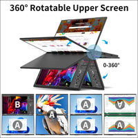 Dual Monitor 18.5" 100Hz，Portable Monitor for Laptop Extender| 1080P |100% Srgb|Plug & Play|Stand & VESA|Automatic Rotation| Extended Computer Display for Laptop PC Windows Mac