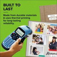 Dymo LetraTag LT-100H Label Maker Kit with Plastic Paper Clear Tape for Office Home