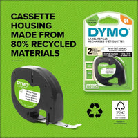Dymo LetraTag LT-100H Label Maker Kit with Plastic Paper Clear Tape for Office Home