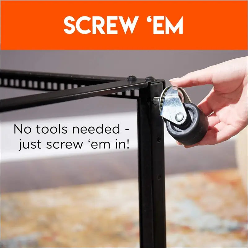 ECHOGEAR Rack Caster Kit - Add Wheels to Your Server Rack in Minutes - Compatible 15U & 20U Racks