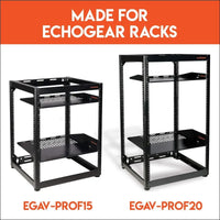 ECHOGEAR Rack Caster Kit - Add Wheels to Your Server Rack in Minutes - Compatible 15U & 20U Racks