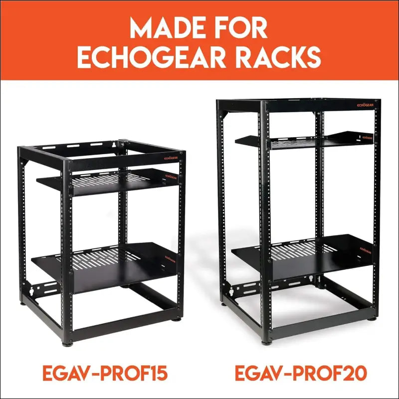 ECHOGEAR Rack Caster Kit - Add Wheels to Your Server Rack in Minutes - Compatible 15U & 20U Racks