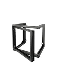Tecmojo 2 Post 18RU Wall Mount Server Rack 19 inches Open Frame with 180 Degree Swing Gate 457 mm Deep