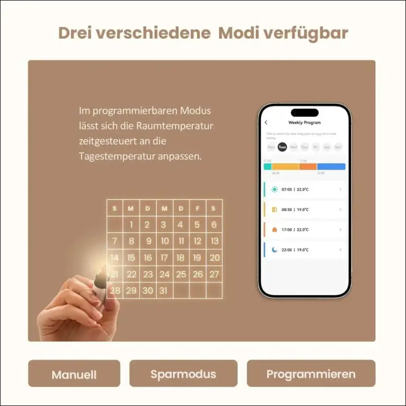 EMKE Smart Radiator Thermostat Kit, Intelligent Heating Thermostat Including Tuya Zigbee 3.0 Gateway with App Function, Compatible with Alexa & Google Home, M30 x 1.5 mm, 6...