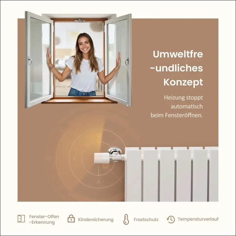 EMKE Smart Radiator Thermostat Kit, Intelligent Heating Thermostat Including Tuya Zigbee 3.0 Gateway with App Function, Compatible with Alexa & Google Home, M30 x 1.5 mm, 6...