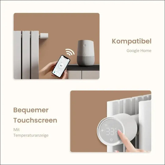 EMKE Smart Radiator Thermostat Kit, Intelligent Heating Thermostat Including Tuya Zigbee 3.0 Gateway with App Function, Compatible with Alexa & Google Home, M30 x 1.5 mm, 6...