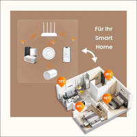 EMKE Smart Radiator Thermostat Kit, Intelligent Heating Thermostat Including Tuya Zigbee 3.0 Gateway with App Function, Compatible with Alexa & Google Home, M30 x 1.5 mm, 6...