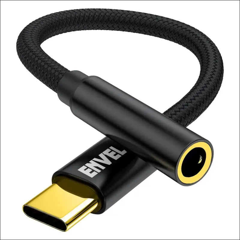 ENVEL USB C to 3.5 mm Headphone Jack Adapter, Type C to 3.5mm Audio Stereo DAC Chip Cable Compatible with Phone 16 Pro Max/16 Pro/16 Plus Pixel4 Galaxy S25 24 S23 S22 S10 S9...
