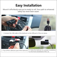 Eonon 1280 x 720P Dash Cam USB Car Recorder Front Camera for Eonon Android Car Radio, Car Mini Dash Cam, 120° Wide Angle (A100)