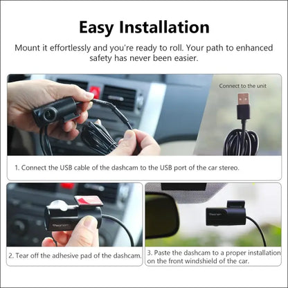 Eonon 1280 x 720P Dash Cam USB Car Recorder Front Camera for Eonon Android Car Radio, Car Mini Dash Cam, 120° Wide Angle (A100)
