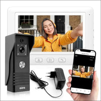 Eura VDP-45A3-TY Alpha+ TUYA WiFi Video Intercom, 4 Wires, 7 Inch Color Monitor, White