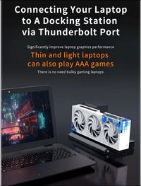 External GPU Dock for Thunderbolt 3/4, GPU Enclosure Supports PD 60W Charging, USB4.0 40Gbps, RJ45, M.2 Nvme SSD Hard Drive Expansion Fits for OS X 10.13.4 and Later