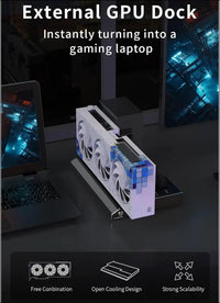 External GPU Dock for Thunderbolt 3/4, GPU Enclosure Supports PD 60W Charging, USB4.0 40Gbps, RJ45, M.2 Nvme SSD Hard Drive Expansion Fits for OS X 10.13.4 and Later