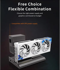 External GPU Dock for Thunderbolt 3/4, GPU Enclosure Supports PD 60W Charging, USB4.0 40Gbps, RJ45, M.2 Nvme SSD Hard Drive Expansion Fits for OS X 10.13.4 and Later