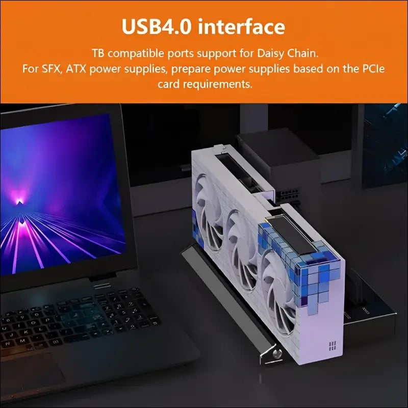 External GPU Dock Station USB4.0 40Gbps GPU Enclosure with TB RJ45 M.2 Nvme Interface Laptop Graphics Card Extension