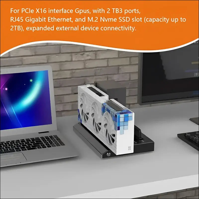 External GPU Dock Station USB4.0 40Gbps GPU Enclosure with TB RJ45 M.2 Nvme Interface Laptop Graphics Card Extension