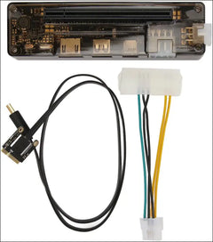 External Graphics Card Dock, Independent Video Card Dock for Mini PCIE Expresscard 6Pin+8Pin EXP GDC Output for Laptop PC Gaming (Mini PCI-E)