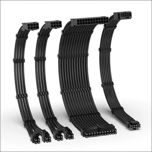 EZDIY-FAB 12VHPWR PSU Cable Extension Kit,16Awg PCIE 5.0 Power Supply Cable Extension- 1X 24 Pin ATX /2X 8Pin (4+4) EPS / 1X12+4 Pin Gpu,Sleeve Cable