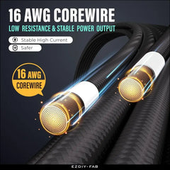 EZDIY-FAB 12VHPWR PSU Cable Extension Kit,16Awg PCIE 5.0 Power Supply Cable Extension- 1X 24 Pin ATX /2X 8Pin (4+4) EPS / 1X12+4 Pin Gpu,Sleeve Cable 300MM with Combs-Black