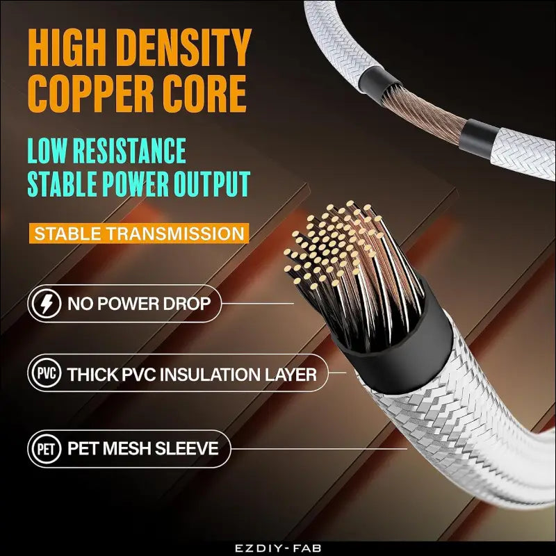 EZDIY-FAB 16AWG Pci-E 5.0 12VHPWR PSU Sleeved Cable, 600W 12+4 Pin Male to 12+4 Pin Male Cable for RTX 3090Ti/4070Ti/4080/4090, 60Cm/23.62In-Pure White