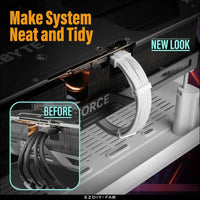 EZDIY-FAB 16AWG Pci-E 5.0 12VHPWR PSU Sleeved Cable, 600W 12+4 Pin Male to 12+4 Pin Male Cable for RTX 3090Ti/4070Ti/4080/4090, 60Cm/23.62In-Pure White