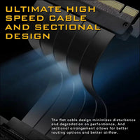 EZDIY-FAB [20Cm] PCIE 3.0 16X Extreme High Speed Riser Cable PCI Express Port GPU Extension Card-Right Angle Connector