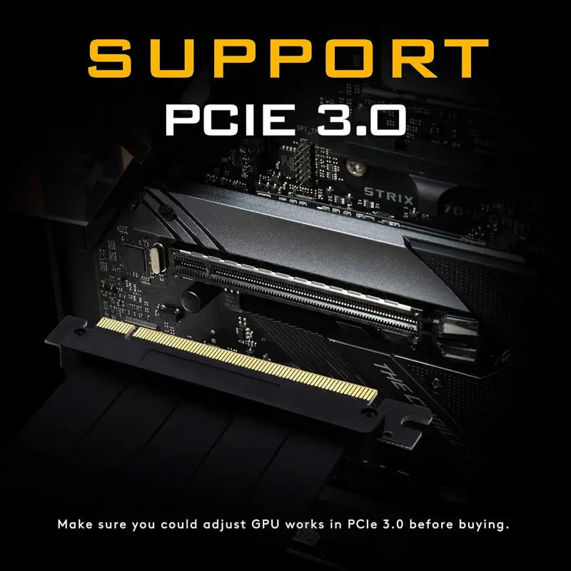 EZDIY-FAB [20Cm] PCIE 3.0 16X Extreme High Speed Riser Cable PCI Express Port GPU Extension Card-Right Angle Connector