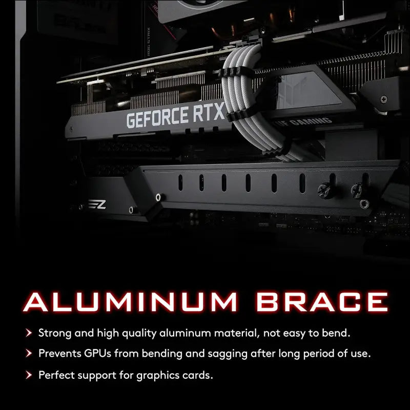EZDIY-FAB GPU Holder Brace Graphics Card GPU Support Video Card Holder Bracket, Video Card Sag Holder/Holster Bracket Support RX6700,RTX3090- 309Ez-Black