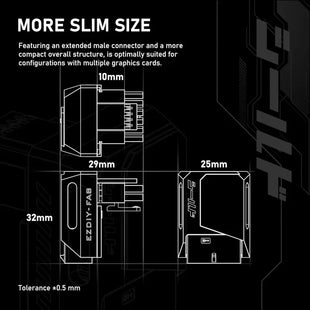 EZDIY-FAB Pcie 5.1 Adapter - 600W 12+4Pin,16Pin 12VHPWR GPU Power Connector,12V-2X6 GPU Adapter,90 Degree Right Angle - Compatible with RTX 3090Ti, 4070Ti, 4080, 4090 GPU - RVS Type, Purple, 1 Pack