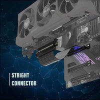 EZDIY-FAB PCIE Gen 4 16X Extreme Flexible, High Speed Riser Cable PCI Express 4.0 Port GPU Extension Card-Straight Connector [7.87In/20Cm]