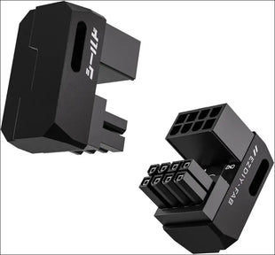 EZDIY-FAB Shield Series 8-Pin Pcie GPU Power Adapter,180-Degree U-Turn Angled Connector, Aluminum Design for Graphics Cards – Reverse Type,Black-2