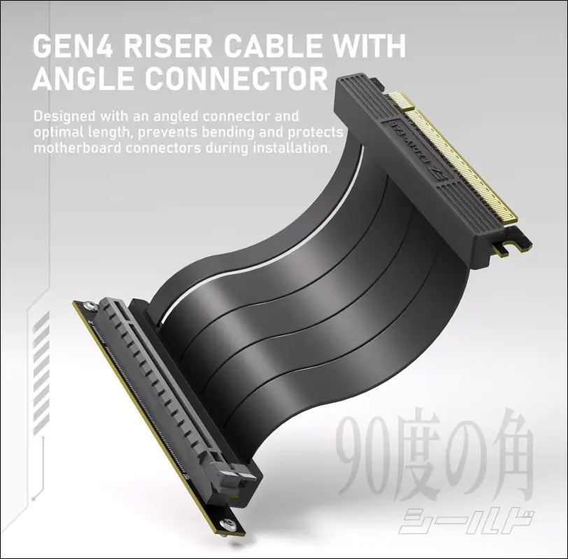 EZDIY-FAB Vertical GPU Mount with High-Speed PCIE 4.0 Riser Cable, Shield Series, 115Mm/4.52In Flexible Extension, 90 Degree Connector, Only Compatible to Full-Opened Pcie Slots-Black-Yihpi344