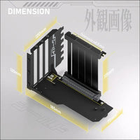 EZDIY-FAB Vertical GPU Mount with High-Speed PCIE 4.0 Riser Cable, Shield Series, 115Mm/4.52In Flexible Extension, 90 Degree Connector, Only Compatible to Full-Opened Pcie Slots-Black-Yihpi344