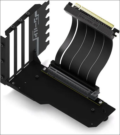 EZDIY-FAB Vertical GPU Mount with High-Speed PCIE 4.0 Riser Cable, Shield Series, 115Mm/4.52In Flexible Extension, 90 Degree Connector, Only Compatible to Full-Opened Pcie Slots-Black-Yihpi344